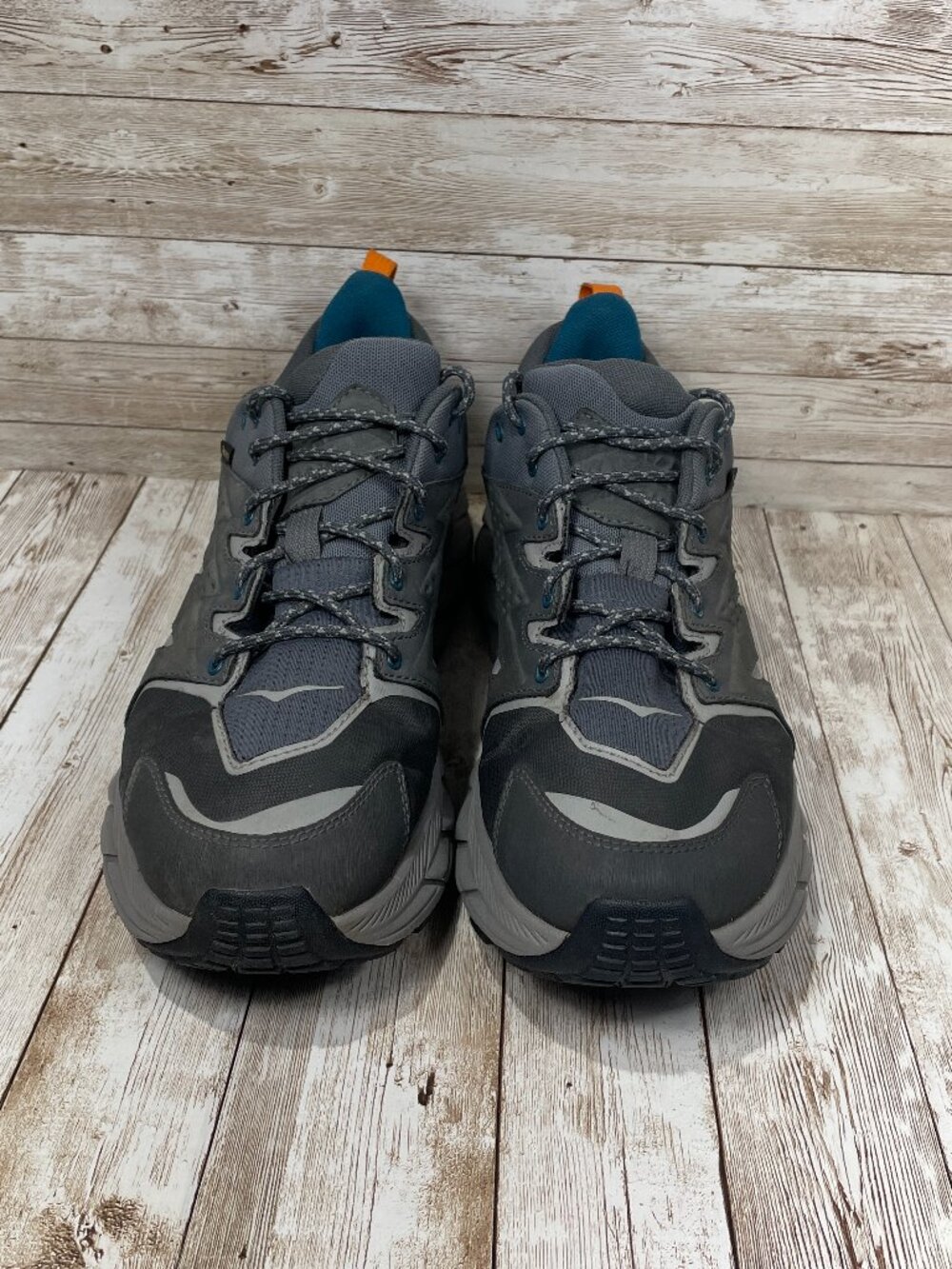 Hoka One Anacapa Low Gtx Men's 10 D Vibram Lace Up Gray Hiking Shoes Sneakers - Picture 4 of 9